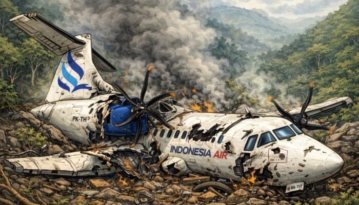 Kronologi Kejadian Pesawat ATR Indonesia Air Transport Jatuh di Maros