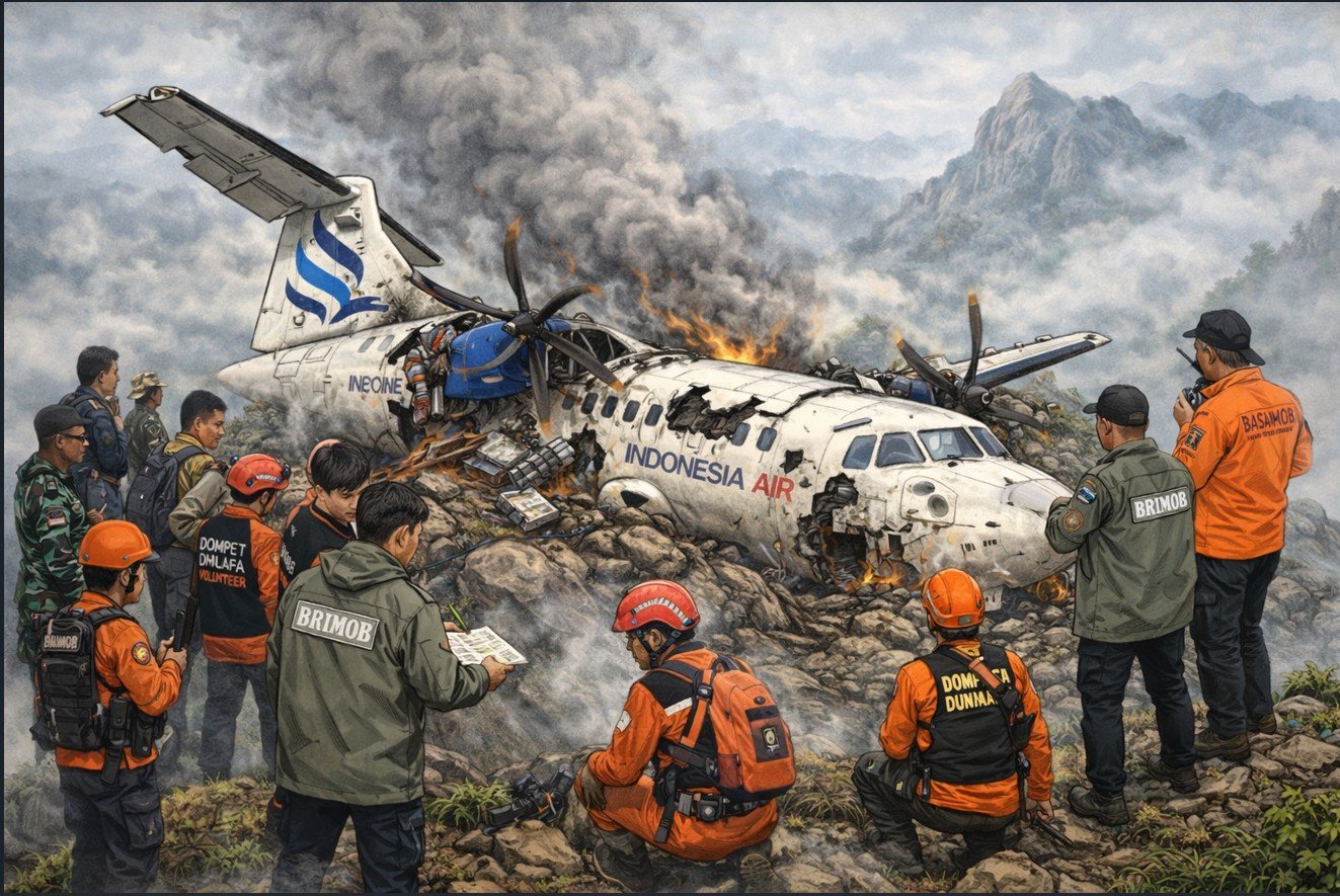 Tim SAR gabungan masih melanjutkan pencarian korban pesawat ATR 42-500 milik Indonesia Air Transport/Hibata.id