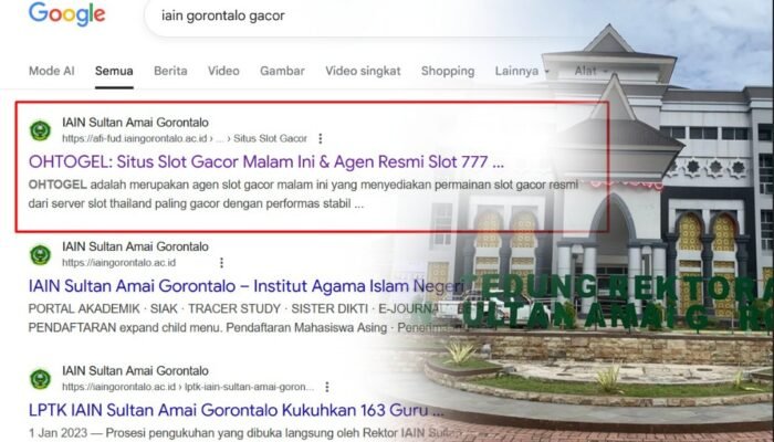 Website Kampus IAIN Gorontalo Kerap Bermasalah, Konten Judi Online Terus Muncul