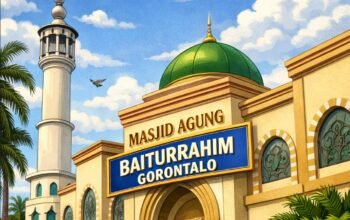 Masjid Agung Baiturrahim Kota Gorontalo/Hibata.id