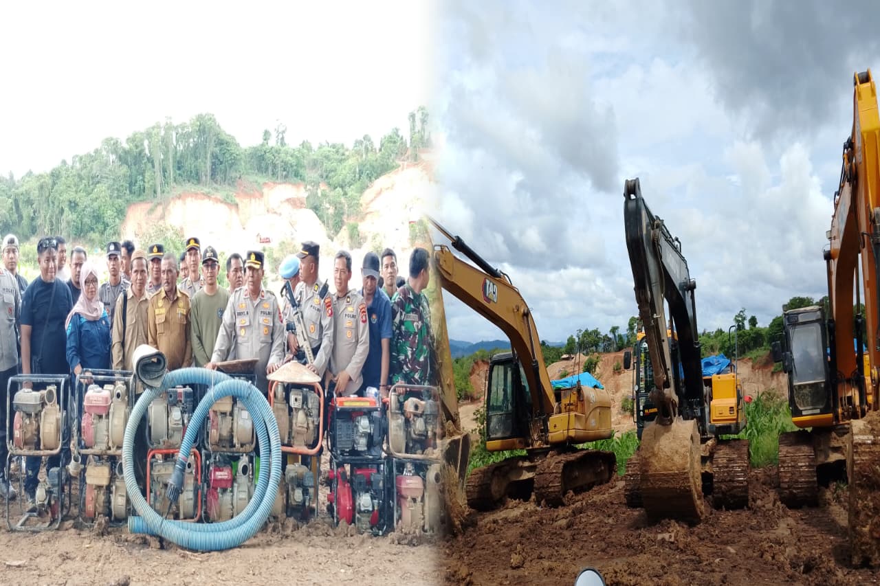 Tim gabungan mengamankan belasan mesin penyedot air atau alkon dari lokasi pertambangan emas tanpa izin (PETI) di Desa Teratai, Kecamatan Marisa, Kabupaten Pohuwato, Provinsi Gorontalo./Hibata.id