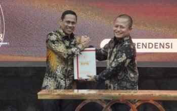 Ketua BPK RI Perwakilan Sulawesi Utara, Bombit Agus Mulyo, menyampaikan bahwa Kota Kotamobagu memperoleh skor 84,66 persen/Hibata.id