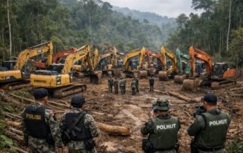 Ilustrasi - Penertiban Pertambangan Emas Tanpa Izin (PETI)/Hibata.id