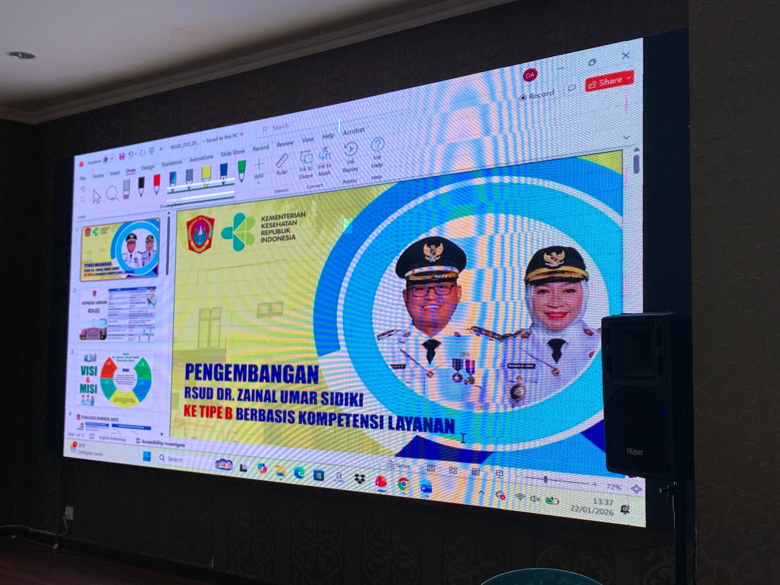 Manajemen Rumah Sakit Umum Daerah (RSUD) Zainal Umar Sidiki memaparkan rapor kinerja mereka di hadapan Bupati Thariq Modanggu dan Wakil Bupati Nurjanah Hasan Yusuf