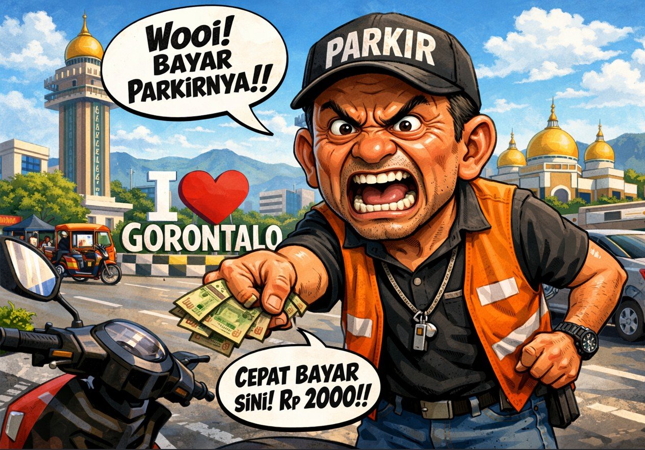 Juru Parkir Nakal Masih Tarik Biaya, Dishub Gorontalo Siapkan Tindakan Tegas/Hibata.id