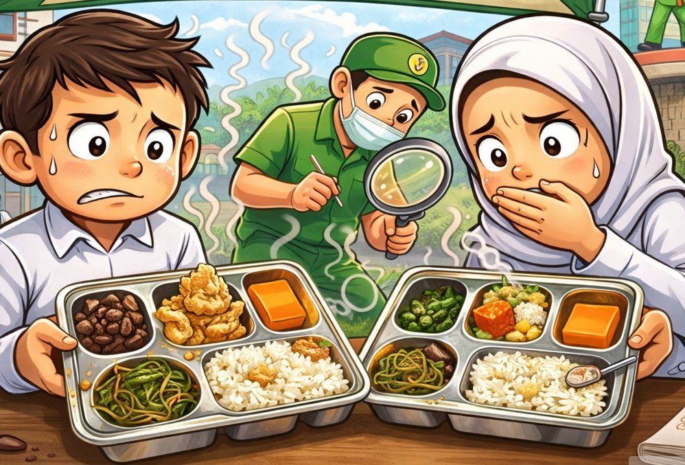 Ilustrasi - MBG Tak Layak Konsumsi/Hibata.id