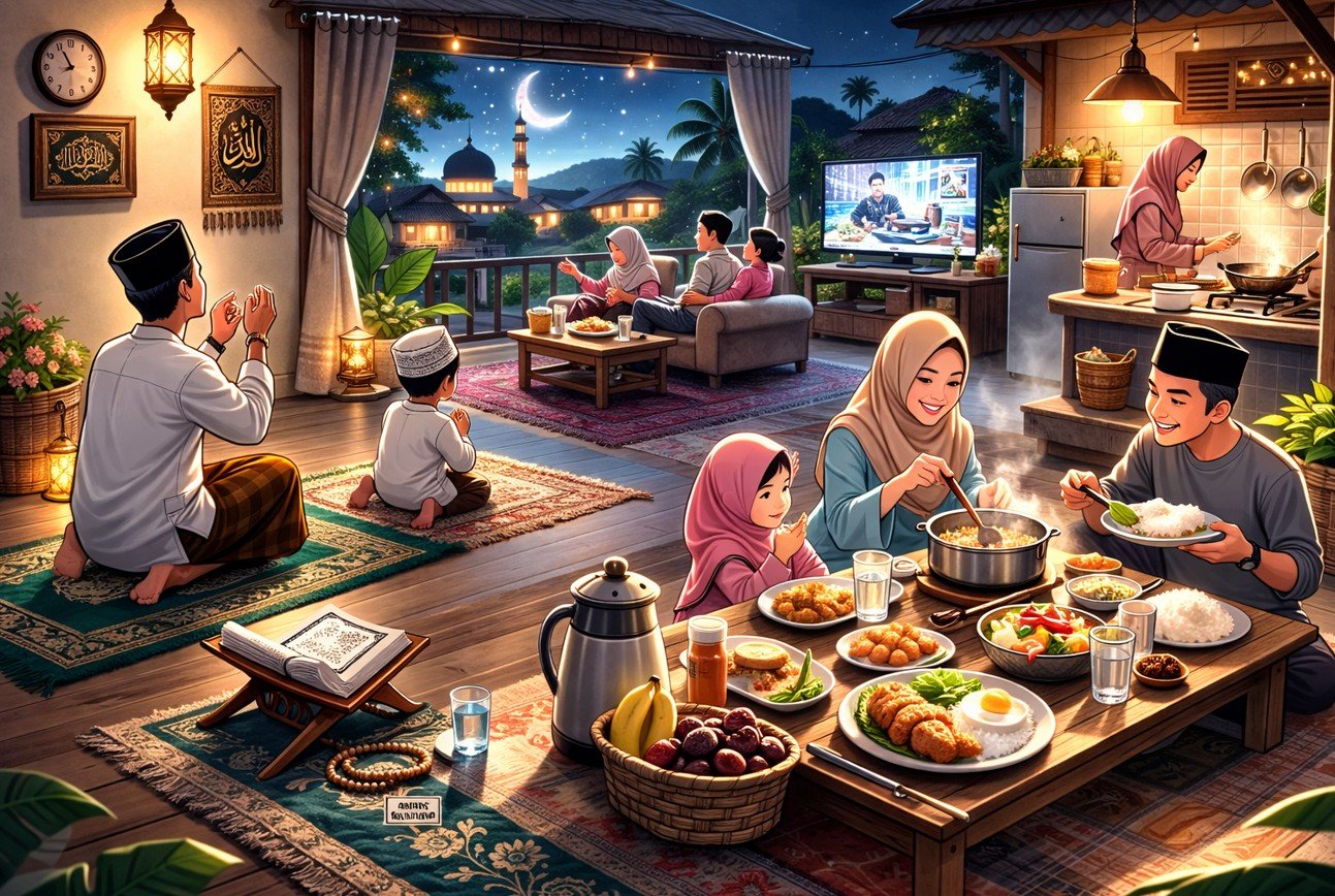 Ilustrasi Ramadhan - Sahur atau Tahajud Lebih Dulu? Ini Penjelasan Lengkap/Hibata.id