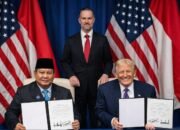 Presiden Prabowo Subianto dan Presiden Donald Trump di Washington, D.C., pada 19 Februari 2026. (Biro Pers Sekretariat Presiden)/Hibata.id