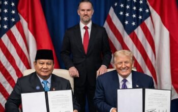 Presiden Prabowo Subianto dan Presiden Donald Trump di Washington, D.C., pada 19 Februari 2026. (Biro Pers Sekretariat Presiden)/Hibata.id