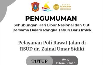 Cuti Bersama Imlek 2026, Ini Jadwal Penyesuaian Layanan RSUD Gorontalo Utara