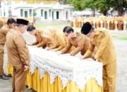 Kondisi apel kerja menyambut Ramadan di Lapangan Taruna Remaja, Senin, 9 Februari 2026. (Foto: Humas Pemkot Gorontalo)