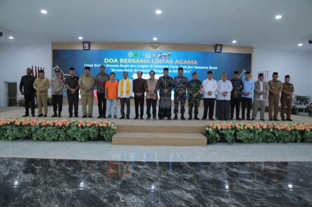 Forum Koordinasi Pimpinan Daerah (Forkopimda) Kabupaten Asahan menggelar doa bersama lintas agama/Hibata.id