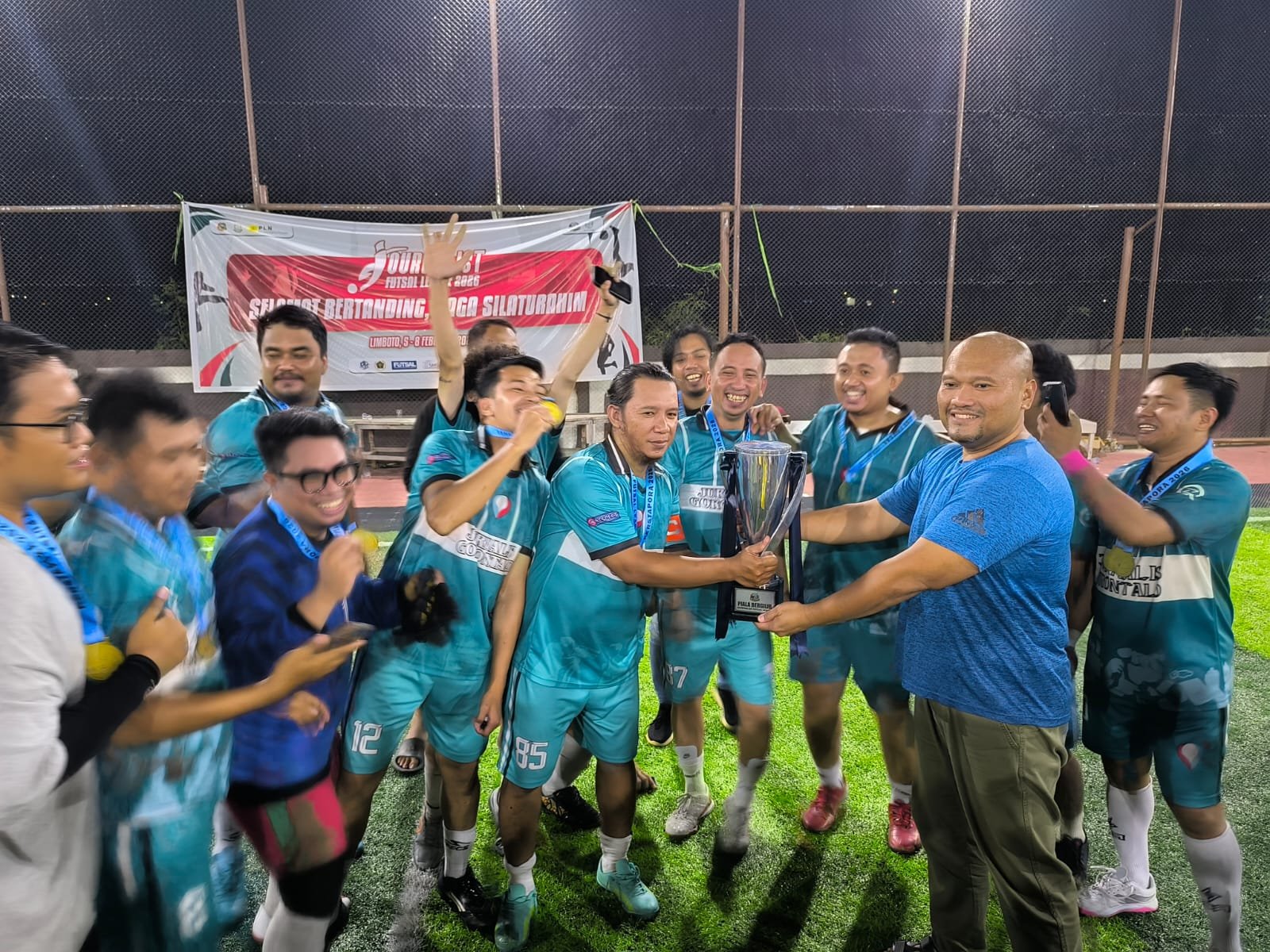 Tim Jurnalis Kota Gorontalo menjuarai Liga Futsal Jurnalis HPN ke-80 Tahun 2026 dengan 28 poin. Turnamen berlangsung 5–8 Februari 2026 dan diikuti tim jurnalis se-Provinsi Gorontalo/Hibata.id