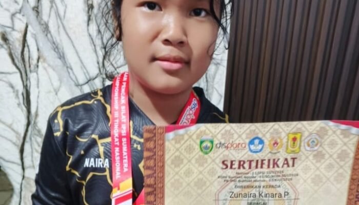 Zunaira Kinara, Atlet Cilik Raih Emas di Pencak Silat Nasional IPSI Sumsel