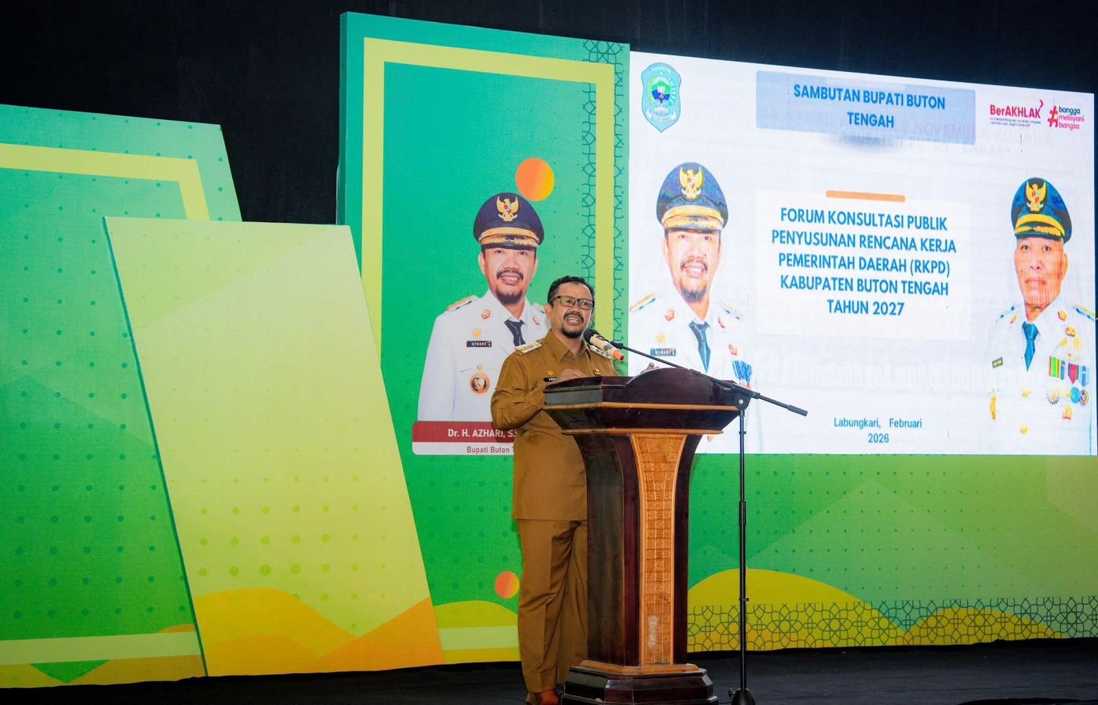 Bupati Buton Tengah Azhari menghadiri langsung forum tersebut bersama perwakilan Badan Pusat Statistik (BPS) Provinsi Sulawesi Tenggara/hibata.id