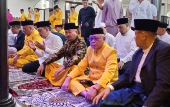 etua DPRD Provinsi Gorontalo melaksanakan Shalat Idul Fitri 1 Syawal 1447 Hijriah di Masjid Baiturrahman, Limboto/Hibata.id