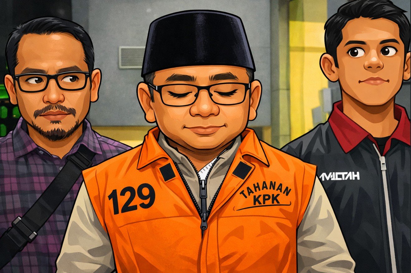 Komisi Pemberantasan Korupsi (KPK) resmi menahan mantan Menteri Agama Yaqut Cholil Qoumas/Hibata.id