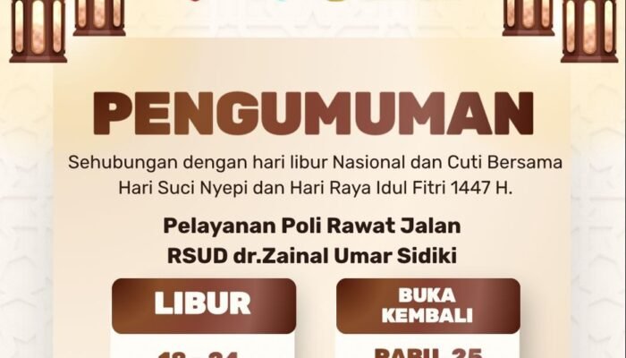 Libur Panjang Idul Fitri, RSUD ZUS Pastikan UGD Aktif 24 Jam