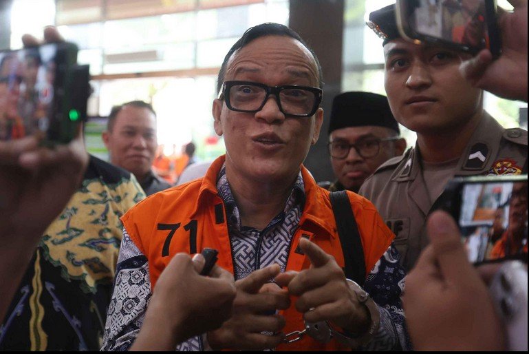 Tersangka kasus dugaan korupsi di Kementerian Ketenagakerjaan, Immanuel Ebenezer. (Foto: Liputan6.com)/Hibata.id