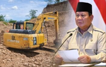 Kolase Foto - Tambang Ilegal di Gorontalo dan Presiden Prabowo/Hibata.id