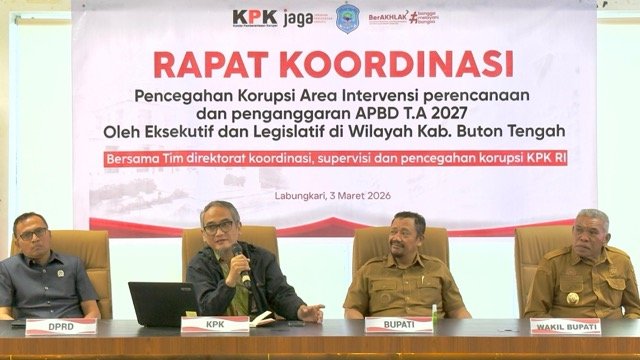 Rapat koordinasi pencegahan korupsi jajaran Pemerintah Kabupaten dan DPRD bersama Komisi Pemberantasan Korupsi (KPK). (Foto: Istw)