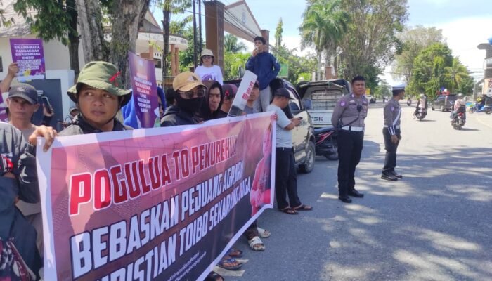 Koalisi Kawal Pekurehua Gelar Aksi di PN Poso, Christian Toibo Divonis Bersalah Tanpa Pemidanaan