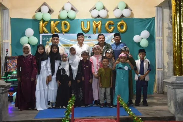 Wakil Bupati Boalemo Lahmudin Hambali saat menghadiri Gebyar Ramadhan KKD di Desa Pentadu Timur/Hibata.id