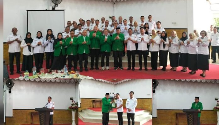 Wali Kota Kotamobagu Weny Gaib bersama Wakil Wali Kota Rendy Virgiawan Mangkat menerima kunjungan pimpinan Universitas Muslim Indonesia (UMI) Makassar. (Foto: Humas Pemkot Kotamobagu)