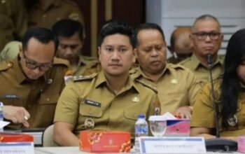 Wakil Wali Kota Kotamobagu, Rendy Virgiawan Mangkat, menghadiri High Level Meeting (HLM) se-Sulawesi Utara yang digelar Bank Indonesia. (Foto: Humas Pemkot Kotamobagu)