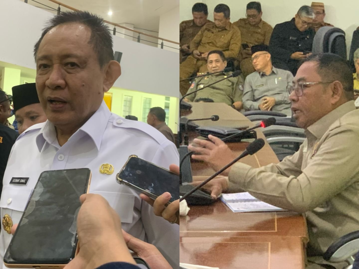 Kolase Foto: Gusnar Ismail dan Anggota DPRD Gorontalo Limonu Hippy/Hibata.id