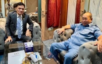 Wali Kota Gorontalo Adhan Dambea menggelar pertemuan dengan Ketua Komisi III DPR RI Habiburokhman di Gedung Nusantara. (Foto: Istw)