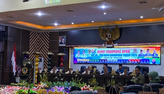 Adhan Dambea Serukan Kolaborasi di Paripurna HUT ke-298 Kota Gorontalo