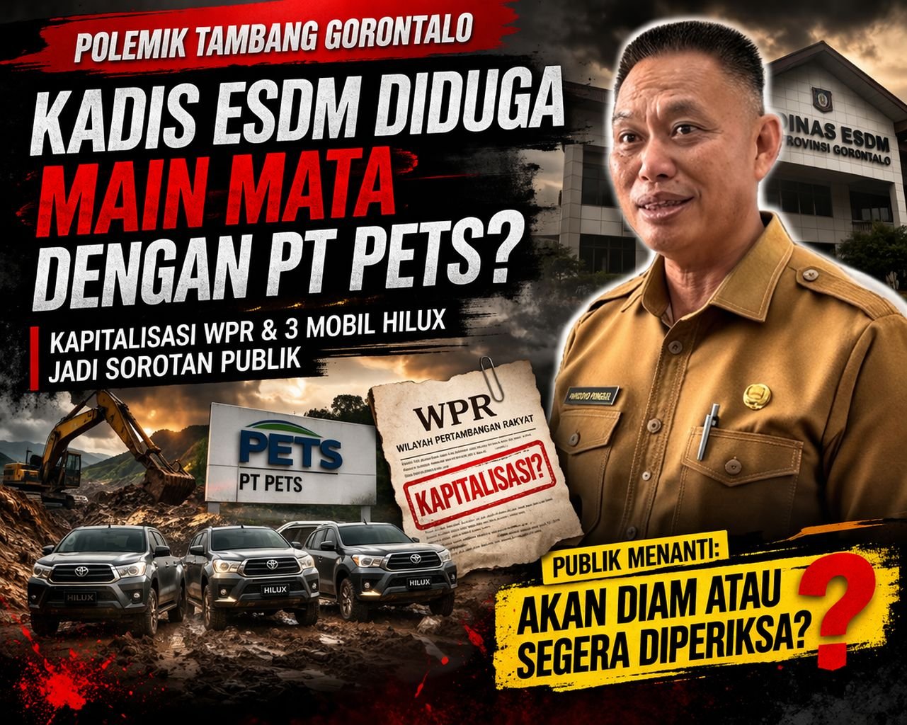 Kepala Dinas Tenaga Kerja, ESDM, dan Transmigrasi, Wardoyo Pongoliu/Hibata.id