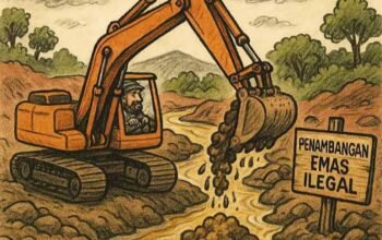 Ilustrasi Tambang Ilegal/Hibata.id