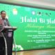 Gubernur Gorontalo Gusnar Ismail saat memberikan sambutan pada Halal Bihalal KAHMI/HMI – FORHATI/KOHATI yang turut dihadiri Wakil Menteri Transmigrasi Viva Yoga Mauladi bertempat di Aula Rumah Jabatan Gubernur, Rabu (8/4/2026). FOTO: berita.gorontaloprov.go.id
