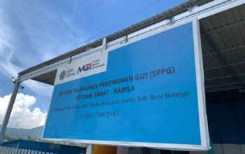 SPPG Dutohe Barat, Kecamatan Kabila, yang berada di bawah naungan Yayasan Mentari Gizi Indonesia/Hibata.id