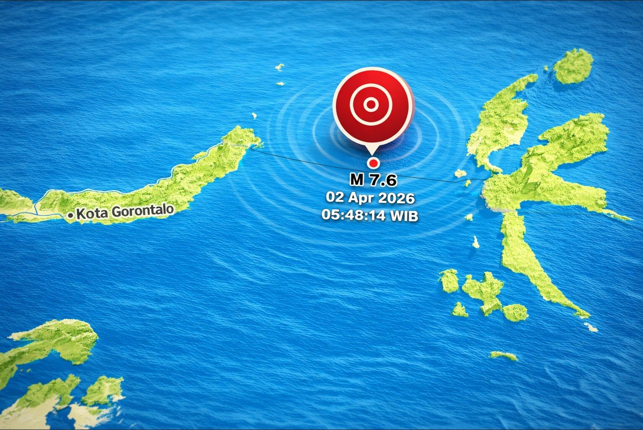 Ilustrasi Gempa - Gempa 7,6 Bitung, Warga Gorontalo: Laut Tenang, Tapi Jantung Dag-Dig-Dug/Ai/Hibata.id