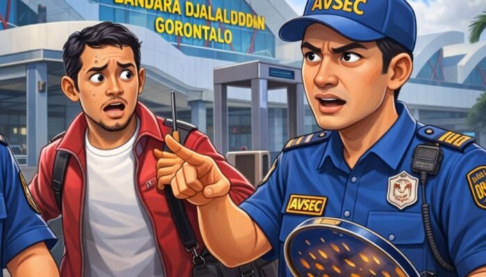 Niat Kirim Biskuit, Eh Nyelip Emas 1 Kg hingga Ketahuan di Bandara Djalaluddin