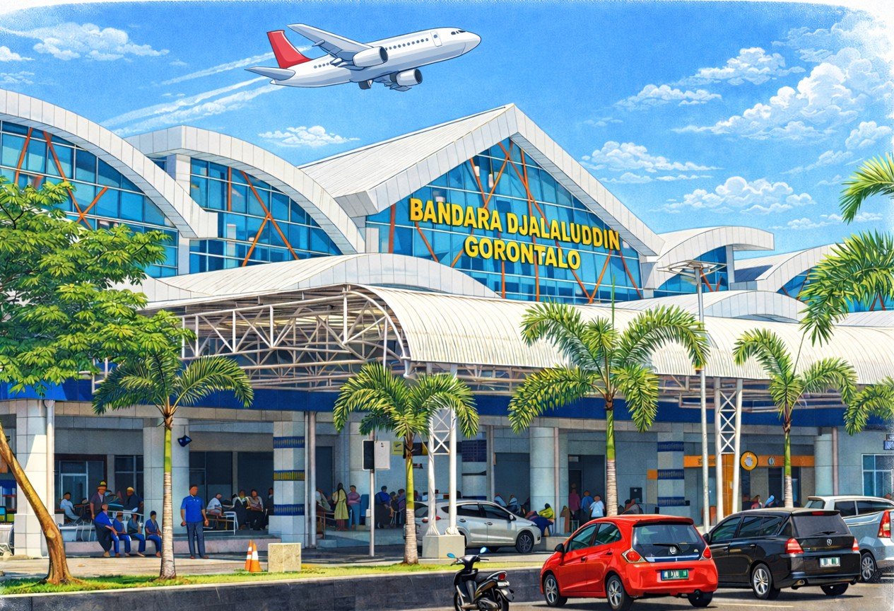 Bandara Djalaluddin Gorontalo/Ai/Hibata.id