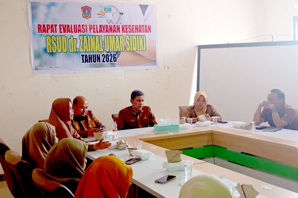 Rapat tersebut dipimpin langsung Direktur RSUD dr. Zainal Umar Sidiki, Mohammad Ardiansyah/Hibata.id