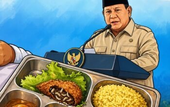 Ilustrasi Kasus MBG Ulat Bonepantai dan Prabowo/Hibata.id