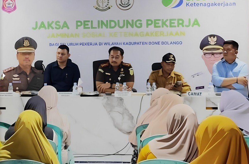 Kejari Bone Bolango bersama BPJS Ketenagakerjaan meluncurkan program Jaksa Pelindung Pekerja/Hibata.id