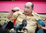 Wali Kota Gorontalo, Adhan Dambea saat menghadiri kegiatan silaturahmi bersama ratusan ASN di Bandhayo Lo Yiladia, Kamis (2/3/2026). (Foto: Humas Pemkot Gorontalo)