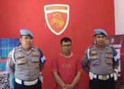 Anggota Polri berinisial DA dari satuan Intelkam Polres Pohuwato saat diamankan/Hibata.id