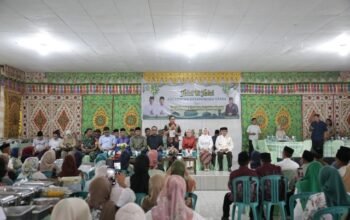 Wali Kota Kotamobagu, Weny Gaib saat menghadiri Halal Bihalal bersama masyarakat Kecamatan Kotamobagu Utara, Jumat, 10 April 2026, di Desa Bilalang Satu. (Foto: Humas Pemkot Kotambagu)