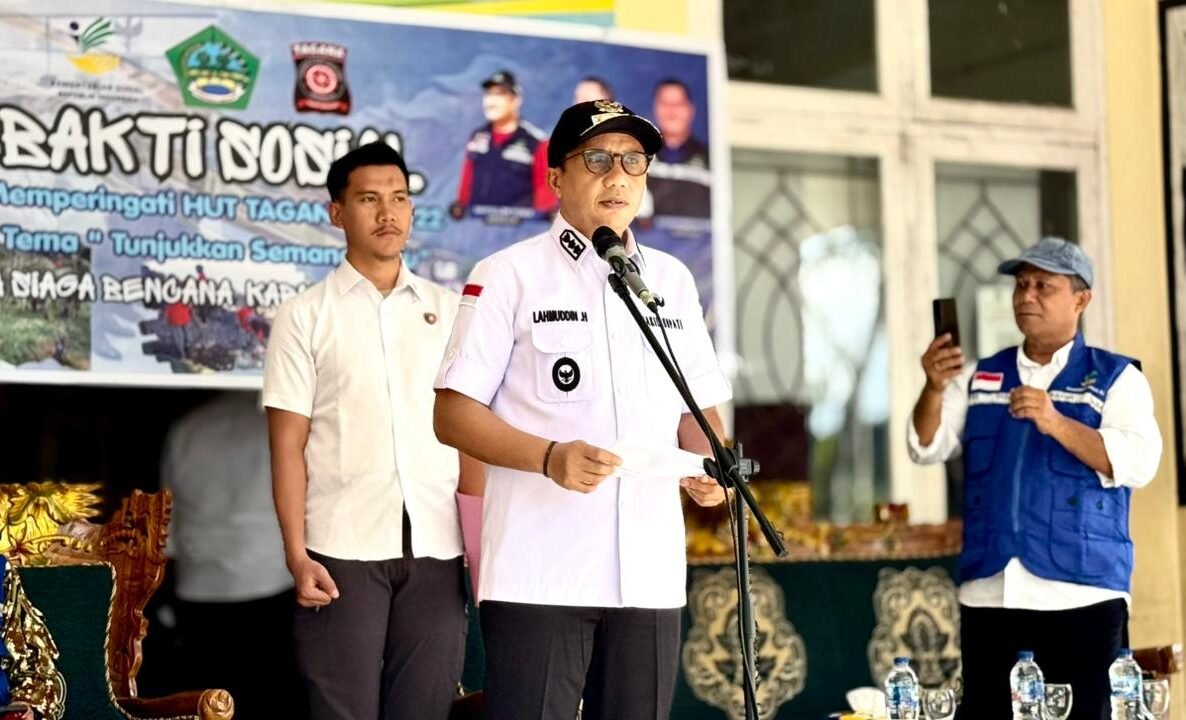Wakil Bupati Boalemo memimpin apel HUT Tagana ke-22 dan menegaskan pentingnya kesiapsiagaan relawan dalam penanganan bencana/Hibata.id