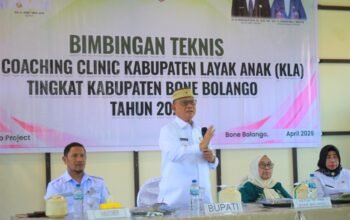 Bupati Bone Bolango, Ismet Mile, hadir bersama Ketua TP-PKK Bone Bolango, Ruwaida Mile/Hibata.id