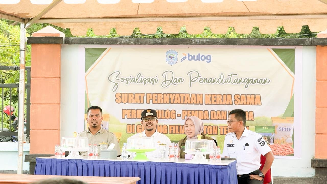 Pemerintah Kabupaten Buton Tengah bekerja sama dengan Perum Bulog untuk memperkuat ketahanan pangan/Hibata.id