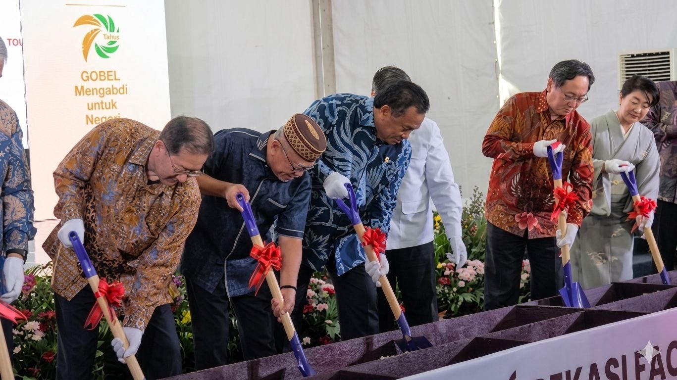 Bupati Gorontalo Sofyan Puhi menghadiri groundbreaking pabrik kedua Chateraise di Bekasi/Hibata.id