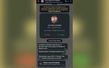 Pemkab Gorontalo: Waspada Nomor WhatsApp Catut Nama Bupati Sofyan Puhi